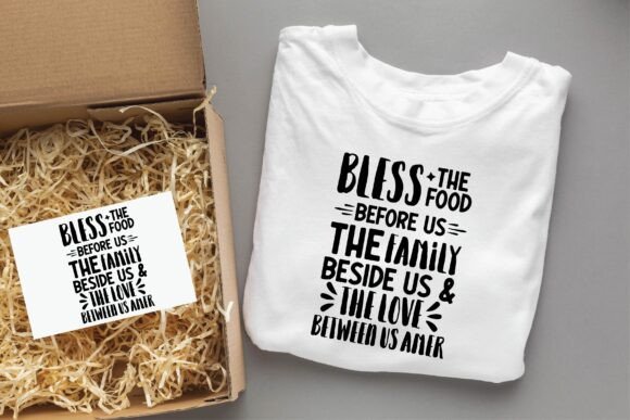 BLESS the FOOD Christian SVG PNG Design for Graphics & T-Shirt