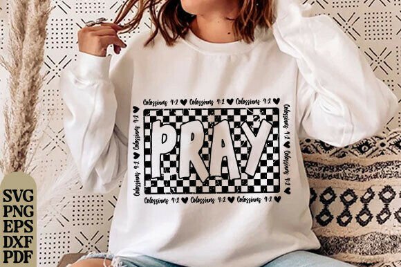 Christian Pray PNG: Colossians 4:2 Graphics & T-Shirt Designs