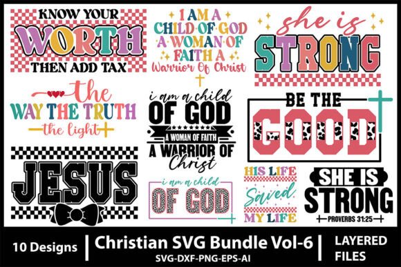 Christian SVG Bundle Vol-6 Svg Graphics for T-Shirt Designs