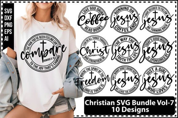 Christian SVG Bundle Vol-7: Graphics for T-Shirt Designs