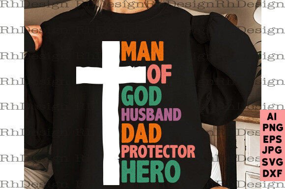 Dad Png Christian Png Man of God Graphics & T-Shirt Designs