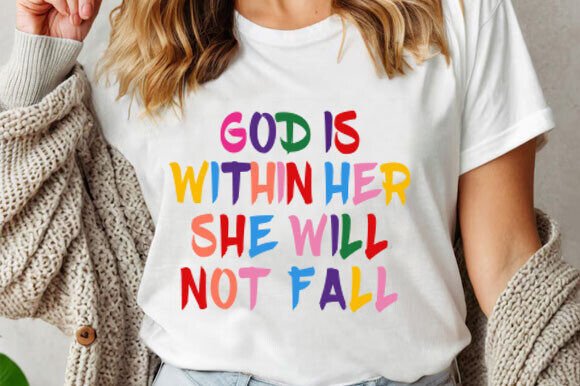 God Is Within Her: Christian Bible Graphics for Brand Design