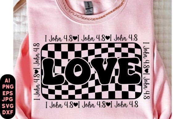 Retro Christian Love SVG: Graphics for T-Shirt Designs