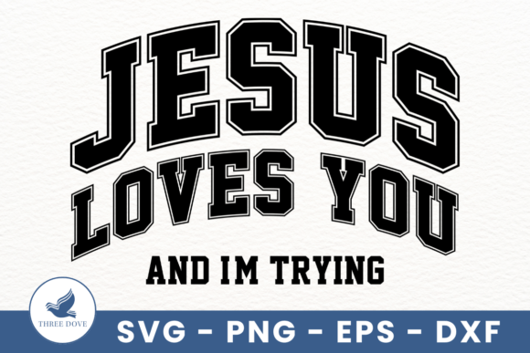 Retro Jesus Love You Varsity SVG for Graphics & T-Shirt Designs